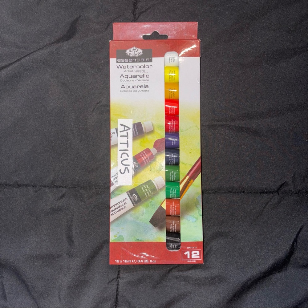 Essentials Watercolor Paint Set with Red and Blue